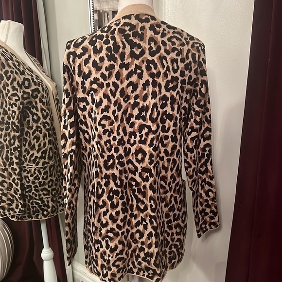 New without Tags J.Crew Factory Leopard open cardigan Size Small - Picture 6 of 9